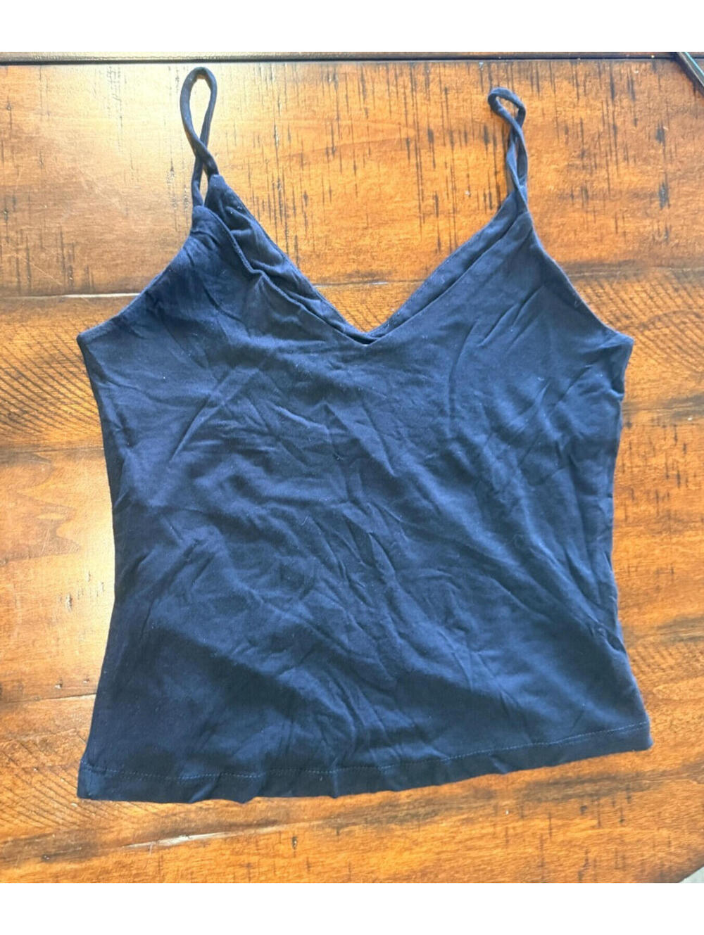 Pookie & Sebastian Black V-Neck Lined Cami - Size XS/Small